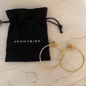 Jenny bird gold hoop earrings